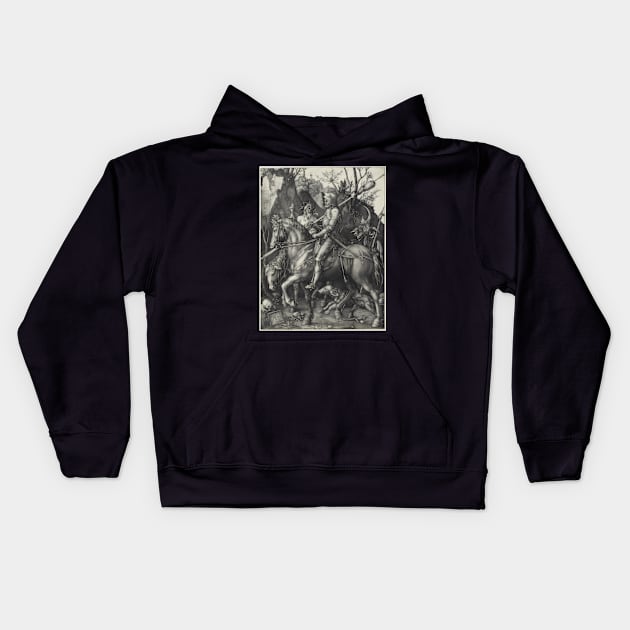 Albrecht Durer - Knight Death And Devil Kids Hoodie by jandesky